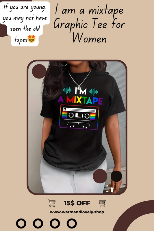 I am a mixtape Graphic Tee for Women
